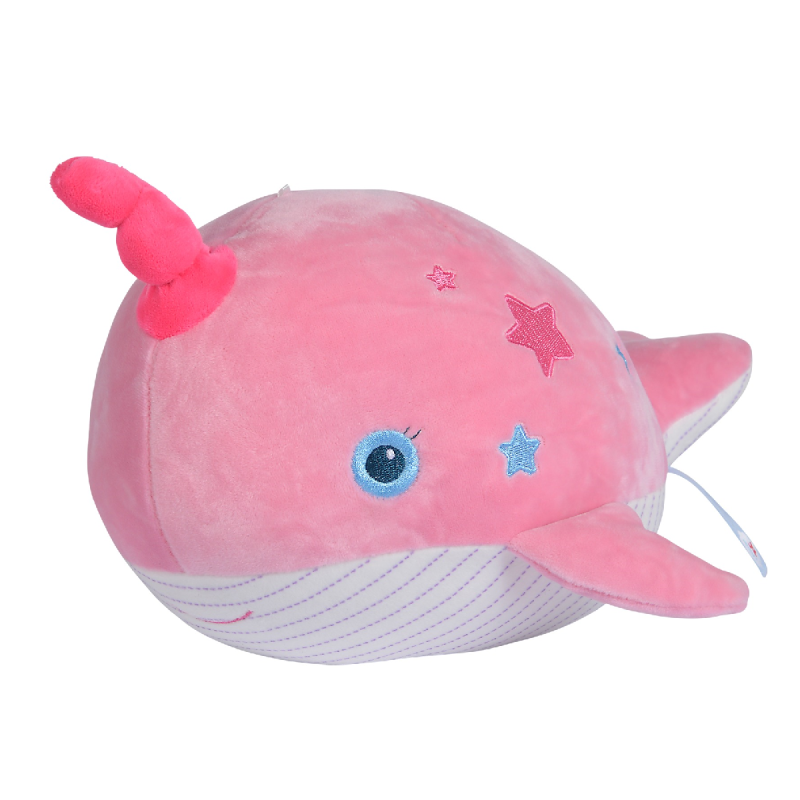  spandex soft toy pink whale  